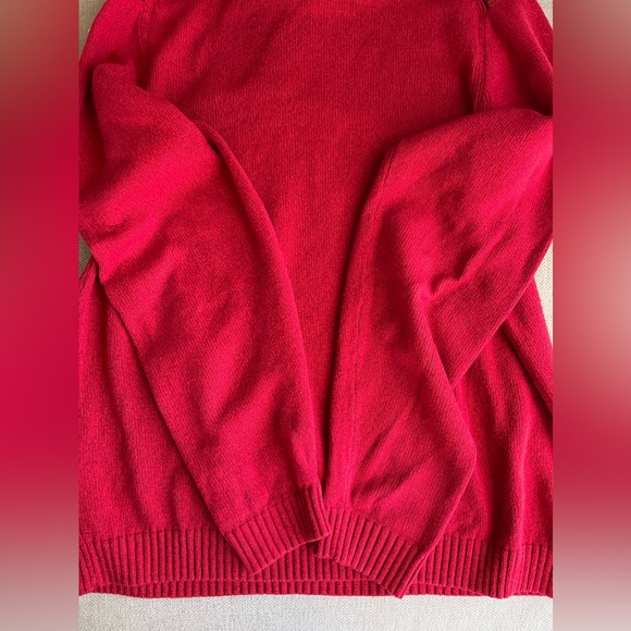 Tommy Hilfiger Cotton Blend Crewneck Sweater In Red Size M - Picture 10 of 12